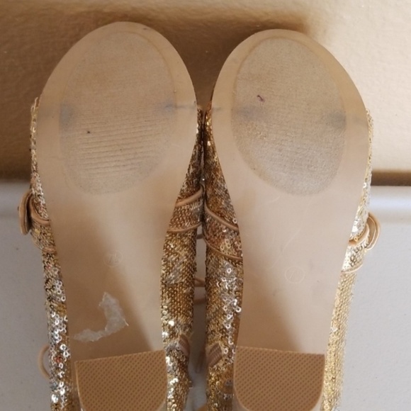 Gold Sequins Boots Bucco Capensis - Picture 2 of 8